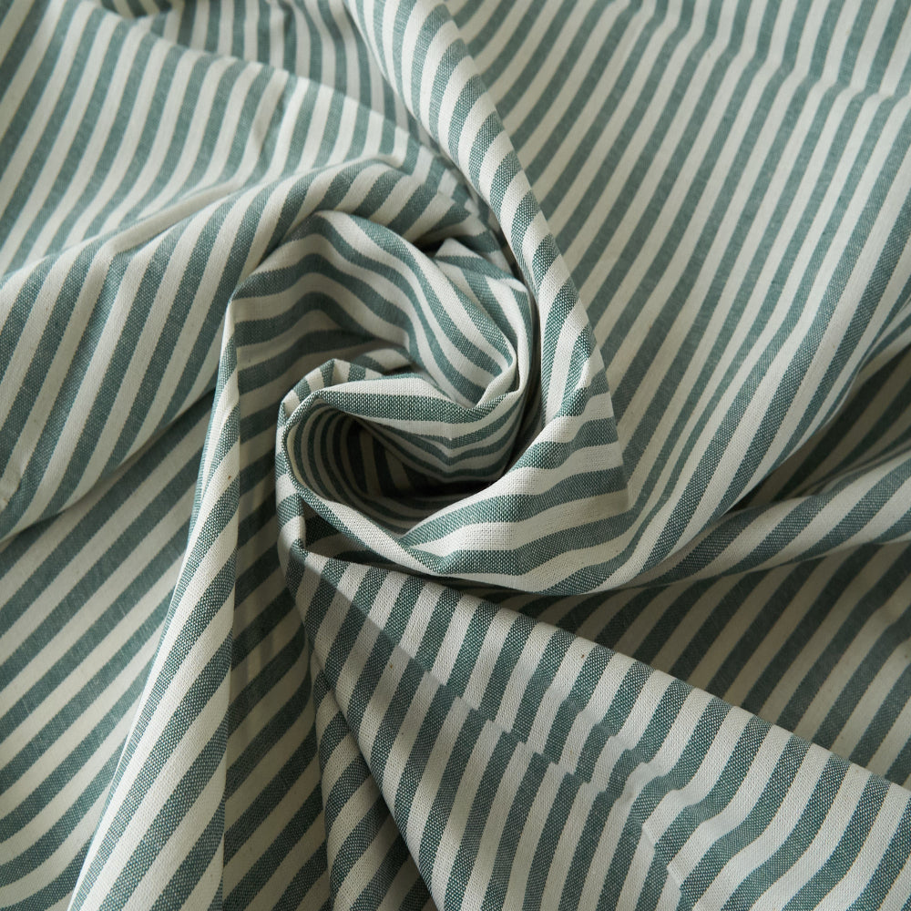 コットンダンガリー5mmストライプ#Dグリーン