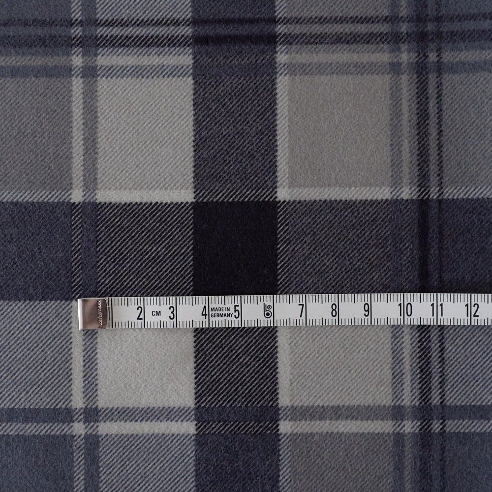 起毛 コットン ネル チェック グレー 画像12