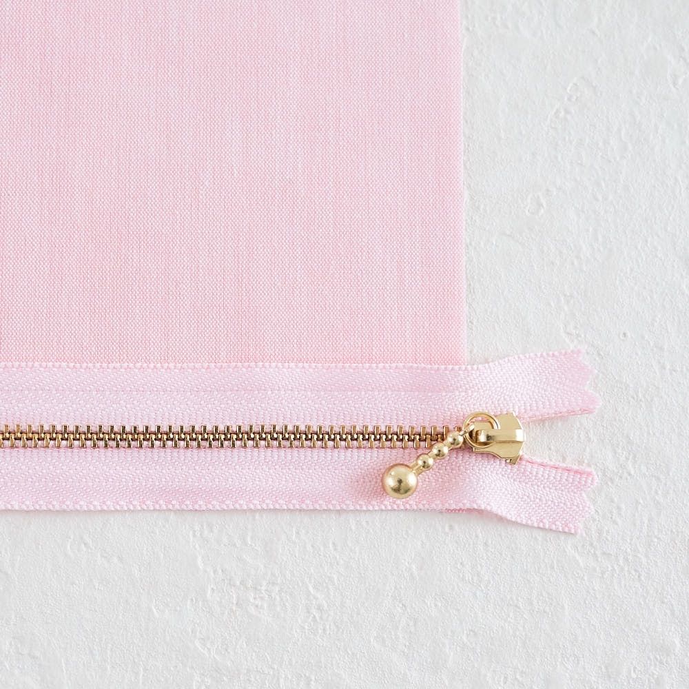 長さが選べる！玉付きファスナー ゴールド 12cm/20cm 全41色