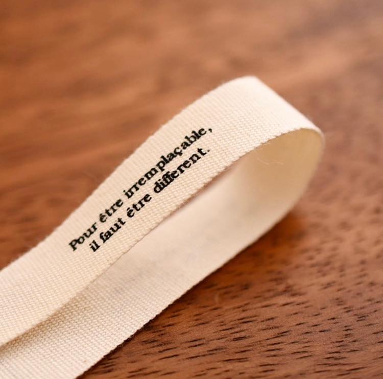 国産コットンタグ coco.chanel 幅13mm 両端1cm折りで1柄45mm　3柄×3セット　