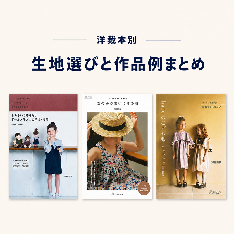 洋裁本別 生地選びと作品例まとめ