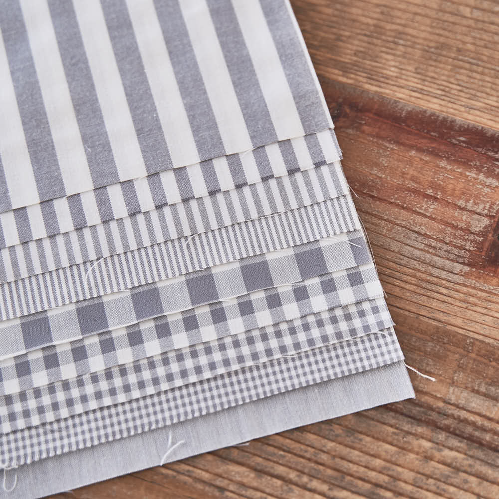 無地、1.5mm3mm5mm12mm/ギンガムストライプサンプル タテ約20cm×ヨコ約25cm グレー 9枚セット
