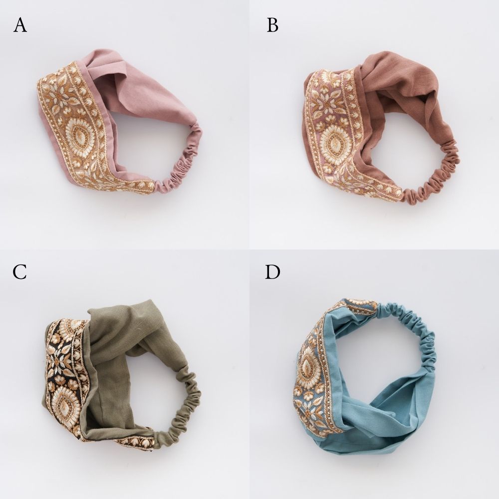 インド刺繍リボン 4color 1柄単位（約11.5cm）で繋げてカット