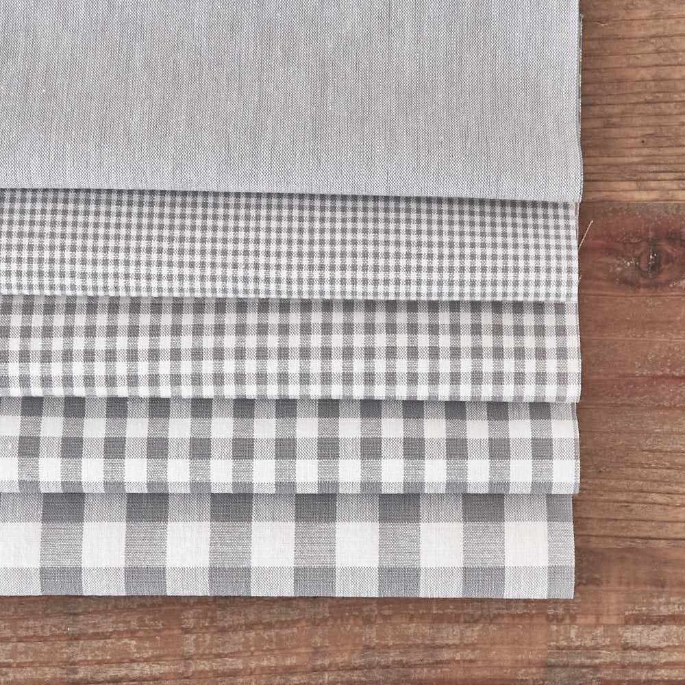 無地、1.5mm3mm5mm12mm/ギンガムストライプサンプル タテ約20cm×ヨコ約25cm グレー 9枚セット