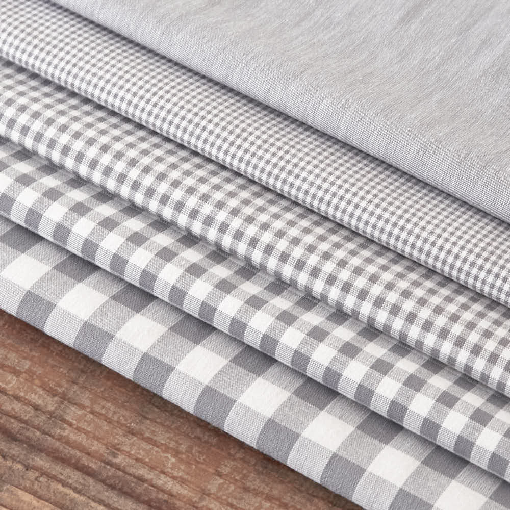 無地、1.5mm3mm5mm12mm/ギンガムストライプサンプル タテ約20cm×ヨコ約25cm グレー 9枚セット