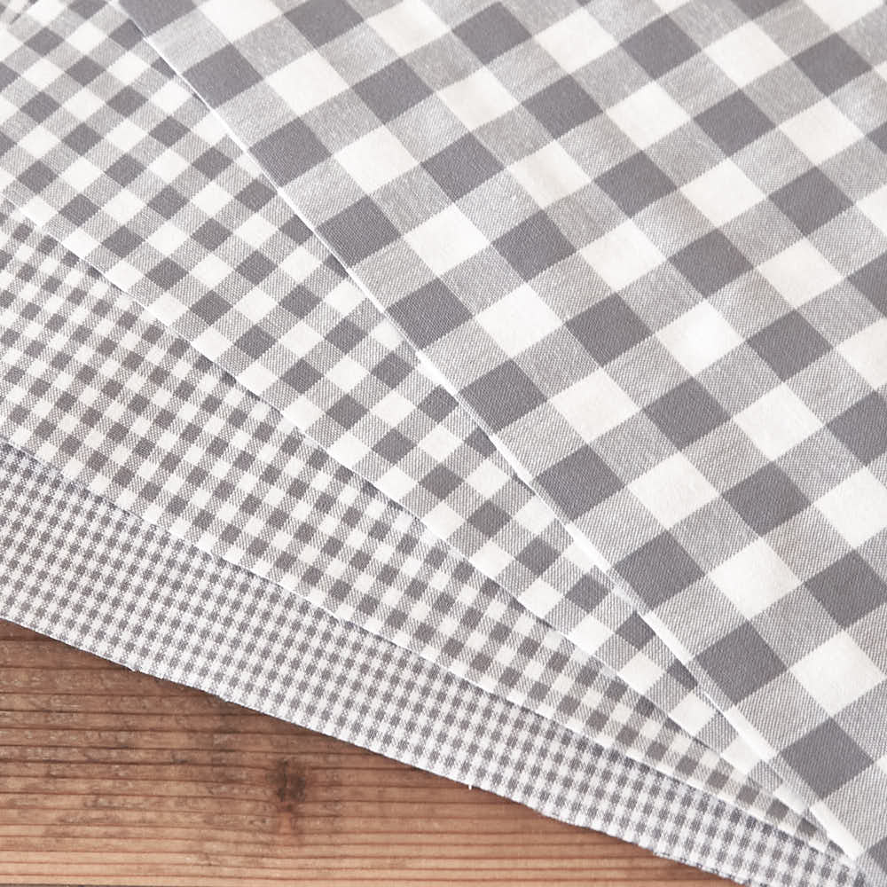 無地、1.5mm3mm5mm12mm/ギンガムストライプサンプル タテ約20cm×ヨコ約25cm グレー 9枚セット