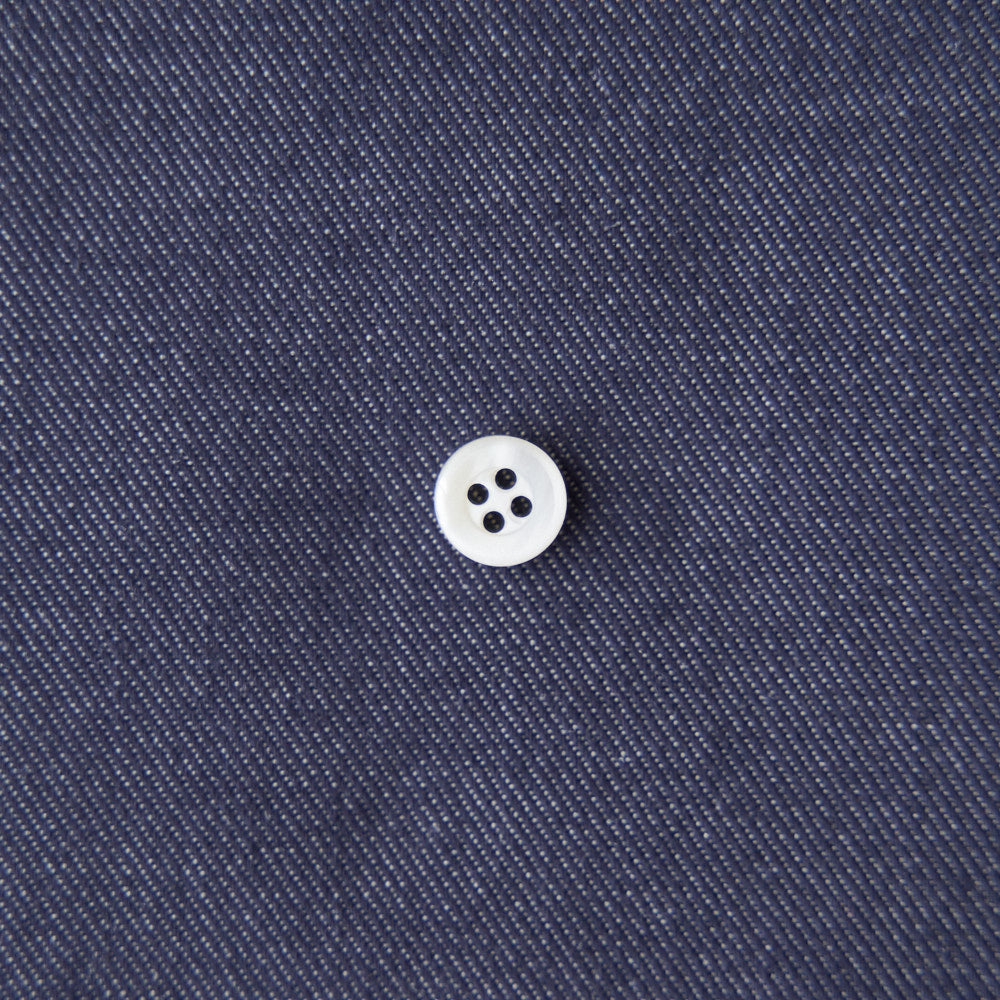 綿ポリ交織デニム無地#1 ダークネイビー