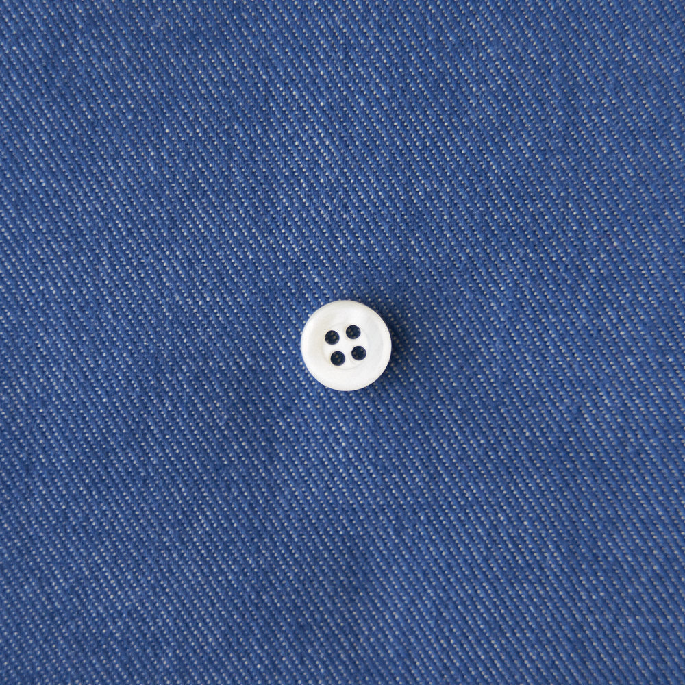 綿ポリ交織デニム無地#2 海のブルー