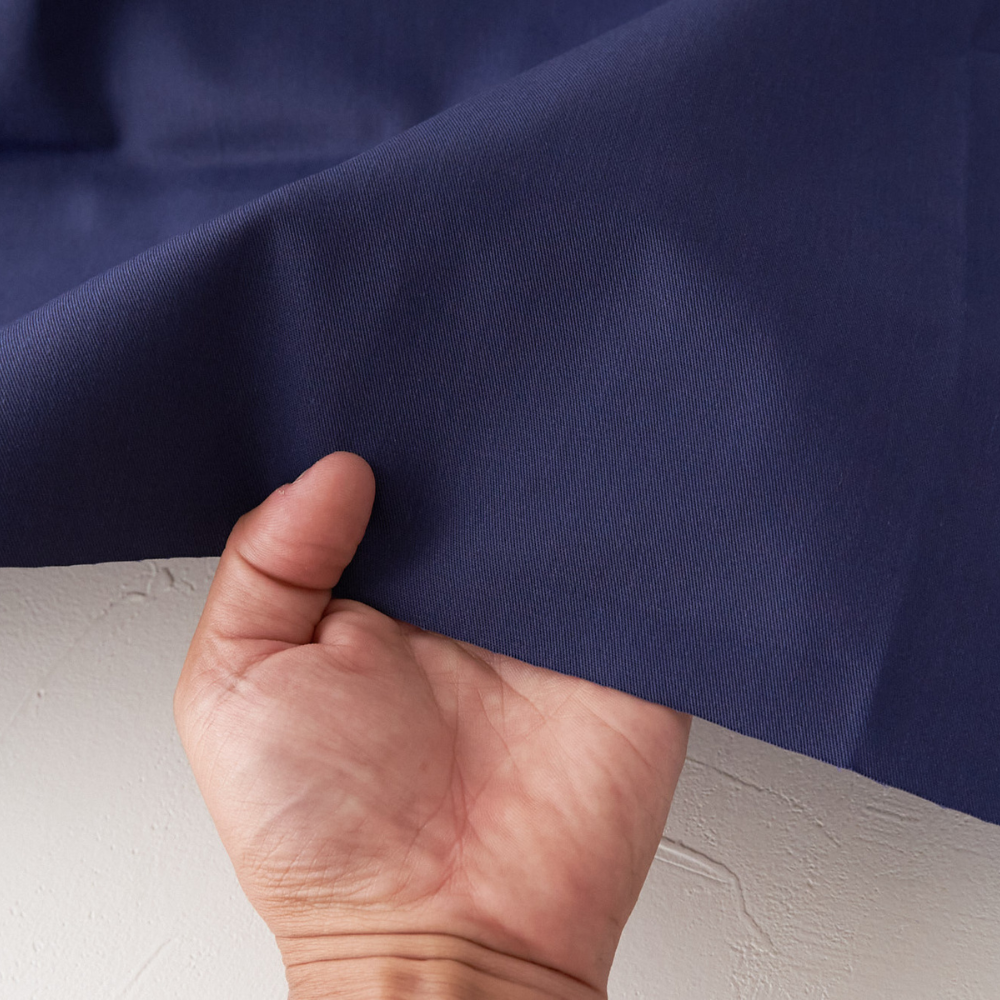 綿ポリ混紡22sツイル#14ネイビー