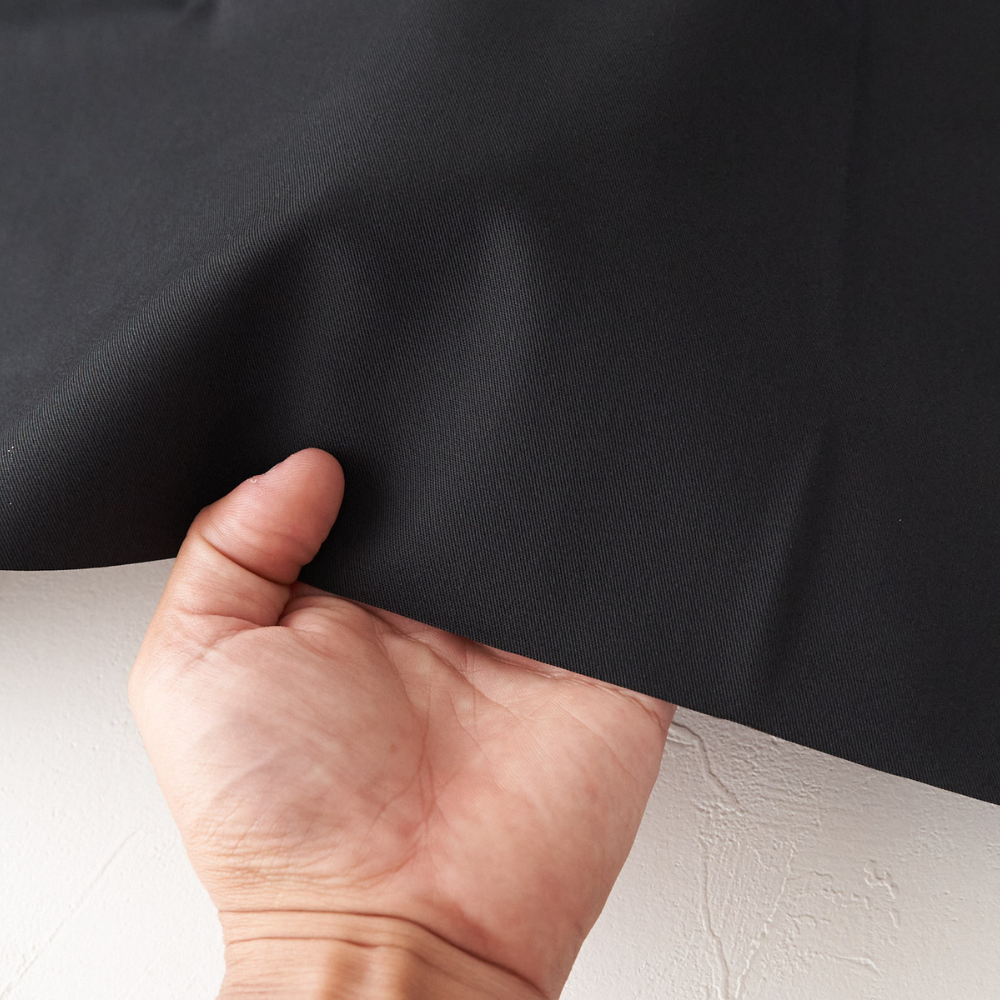 綿ポリ混紡22sツイル#46ブラック